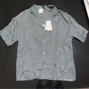 RARE NWT Kith Women Elena Monogram Camp Shirt Size Medium